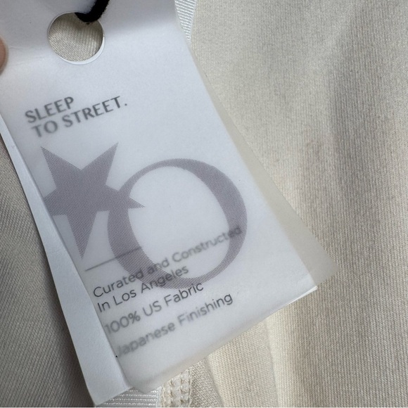 NWT Tate Jones WOMEN'S SLIT KNEE SWEAT Pepper White XS $195 MSRP - Picture 9 of 11